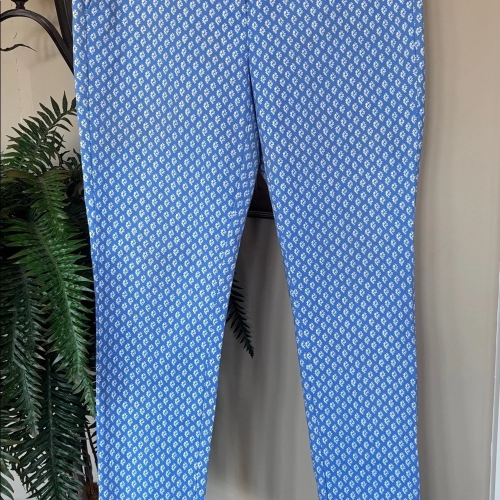 Michael Kors Crew Blue & White Geometric Casual Dress Pants Nautical Trousers